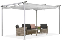 La Palma 4x4m weiß Garden Point Terrasse Pergola