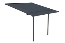 Nevada Terrassenüberdachung aus Polycarbonat 3,05 x 3,14 m CoverTech anthrazit