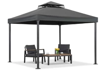 Anthrazitfarbener Gartenpavillon Valencia 3x3 m Garden Point