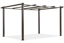 Barbados 3 x 4 m holzähnliches Garden Point Metall-Pergola-Gestell für die Terrasse