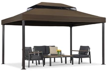 Brauner Gartenpavillon Valencia 3x4 m Garden Point