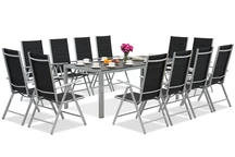 Garden Point Aluminium Gartenmöbel mit großem Polywood Verona Tisch für 12 Personen