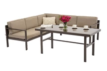 Garden Point Gartenecke für 4 mit Tisch Porto Comida 4 braun