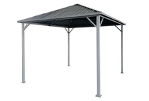 Garden Point Itaka 3x3 anthrazitfarbener Gartenpavillon