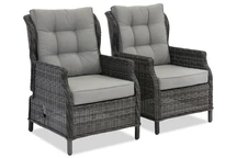 Garden Point anthrazit technorattan Malaga Sessel 2 Stück