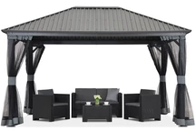 Gartenpavillons Sardynia 3x4 Garden Point anthrazit