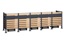 Gehäuse für 5 Abfallbehälter 120l oder 240l Breda CoverTech