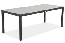 Großer Technorattan Tisch Milan 200 cm Garden Point schwarz