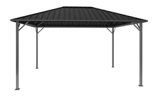 Itaka 3x4 Gartenpavillon mit Vorhängen anthrazit Garden Point