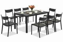 King/Provence anthrazitfarbenes Gartenmöbel-Set für 8 Personen Bica