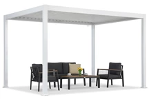 Lagos 3x4 Garden Point freistehende Terrassenpergola weiß
