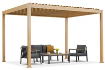 Lagos 3x4 holzähnliche freistehende Terrassenpergola Garden Point