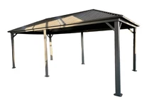 Metall-Pavillon Sardinien 3x6 mit Moskitonetz Garden Point beige