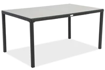 Milan Garden Point Technorattan Tisch schwarz