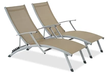 Set aus zwei braunen Gartenliegen Salto Garden Point