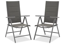 Verona Garden Point Aluminium Stuhlset - 2 Stück grau