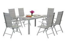 Verona Polywood Aluminium Garten-Set für 6 Personen Garden Point hellgrau