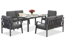 Zakintos Apetito 6 anthrazit Aluminium Set Garden Point