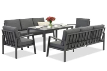 Zakintos Apetito 8 anthrazit Aluminium Set Garden Point