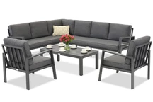 Zakintos Corner 7 anthrazit Garden Point Aluminium Bausatz