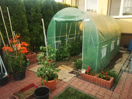Kunststofftunnel für Pflanzen 2x3,5m grün Garden Point