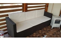 Braunes Sofa für den Colorado-Garten