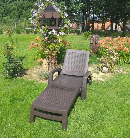 Garten-Sonnenliegen – Miami Braune Sonnenliege von Bica