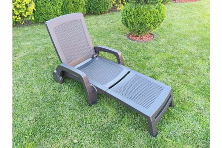 Sonnenliegen für den Garten – Tech Rattan Sonnenliege Miami Brown von Bica