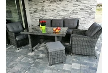 Gartenmöbel - Rattan Gartenmöbel Set Toledo Apetito 5 Anthrazit Garden Point