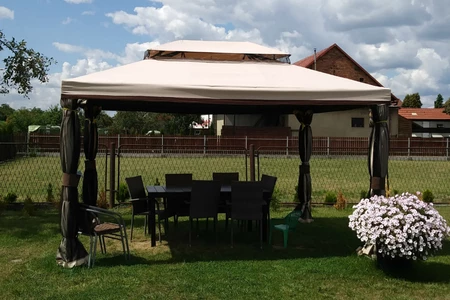 Gartenpavillon Valencia 3x4m creme Garden Point