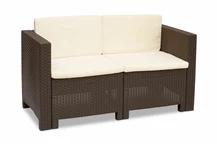 2-Sitzer-Sofa aus Technorattan Colorado braun Bica
