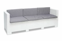 3-Sitzer-Sofa aus Technorattan Colorado in Weiß