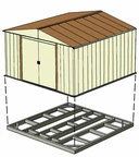 Fundamentsockel für Häuser 2,4 x 1,8, 3 x 1,8 und 1,2 x 3 Arrow