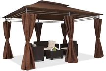 Gartenpavillon Ibiza 3x4m braun Garden Point