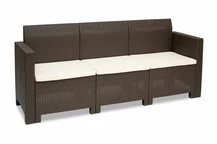 Großes 3-Sitzer Gartensofa aus Technorattan Nebraska Bica