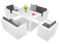 Tech-Rattan-Set Colorado 6 weiß