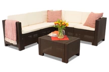 Technorattan-Ecksofa Colorado Corner 5 braun Bica