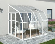 Wintergarten mit weißem Rahmen Sun Room Palram - Canopia 2,58 x 2,6 m weiß