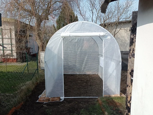 Weißer Kunststofftunnel 2x2,5m Garden Point