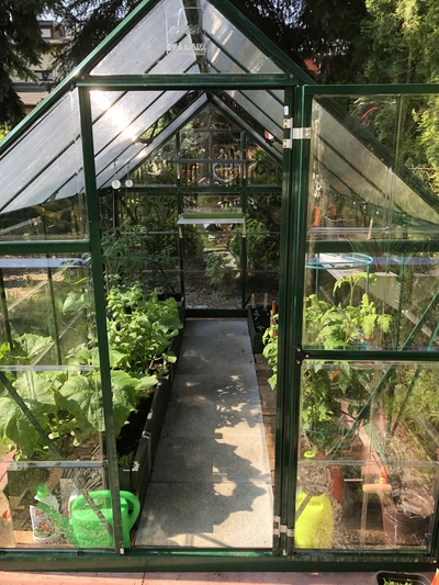 Hybrid-Gewächshaus aus Polycarbonat 1,85 x 3,06 m Palram - Canopia grün