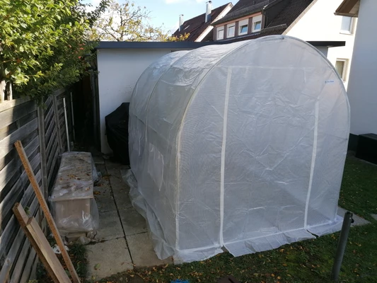 Weißer Kunststofftunnel 2x2,5m Garden Point